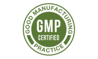 GMP certified badge showing compliance with good manufacturing practices for safety and consistency