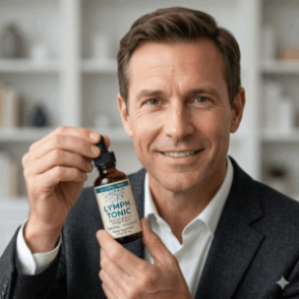 Smiling man relaxing in the evening with a wellness routine