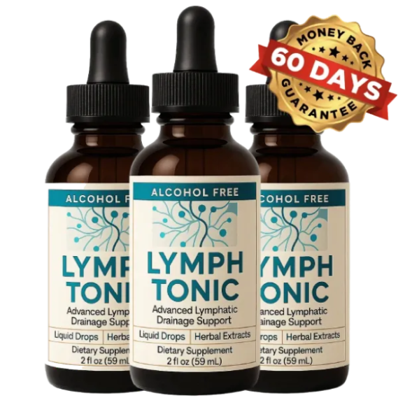 Lymph Tonic liquid herbal supplement bottle for lymphatic drainage and circulation support
