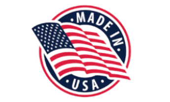 Made in USA badge indicating domestic manufacturing and quality standards